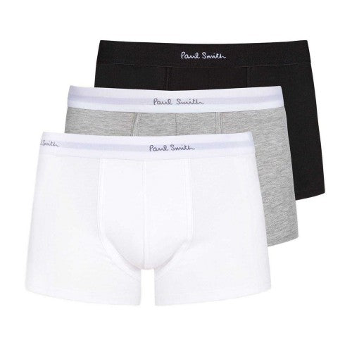 Front - Paul Smith Mens Logo Cotton Boxer Shorts (Pack of 3)
