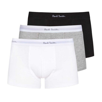 Front - Paul Smith Mens Logo Cotton Boxer Shorts (Pack of 3)