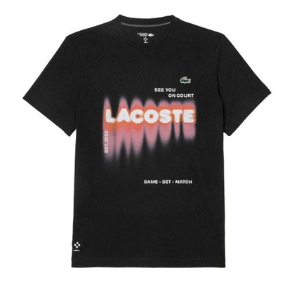 Front - Lacoste Mens Daniil Medvedev Logo T-Shirt