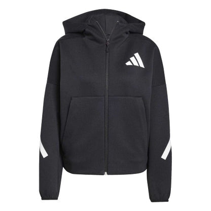 Front - Adidas Womens/Ladies Z.N.E. Relaxed Fit Full Zip Hoodie