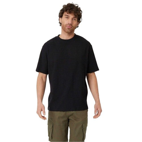 Front - Threadbare Mens Plain Ribbed Regular T-Shirt
