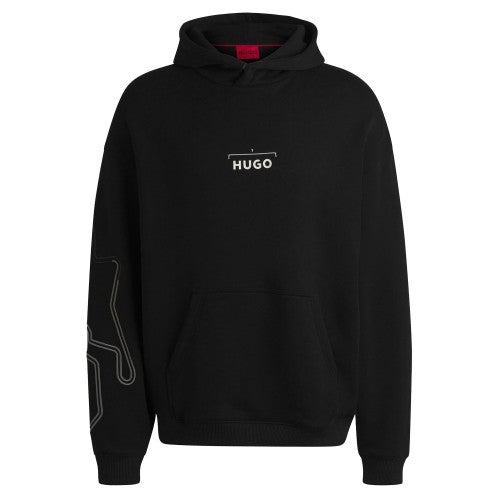 Front - Hugo Mens Doad Back Print Oversized Hoodie