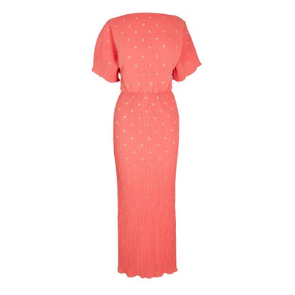 Front - Never Fully Dressed Womens/Ladies Tilly Polka Dot Boat Neck Shirt Dress