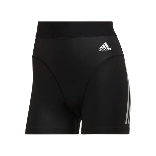 Front - Adidas Womens/Ladies Hyperglam Triple Stripe Tight Shorts