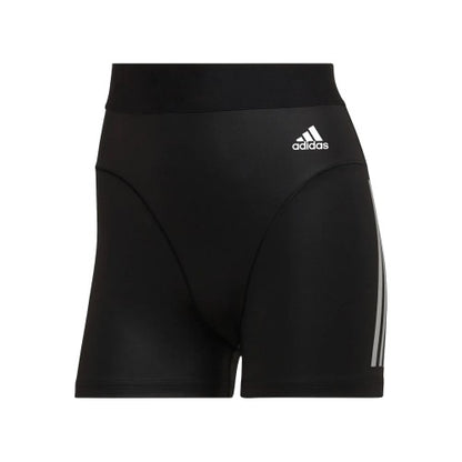 Front - Adidas Womens/Ladies Hyperglam Triple Stripe Tight Shorts