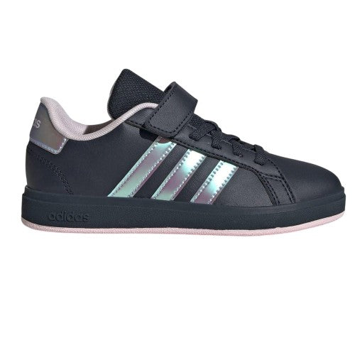Front - Adidas Girls Grand Court 2.0 Flat Trainers