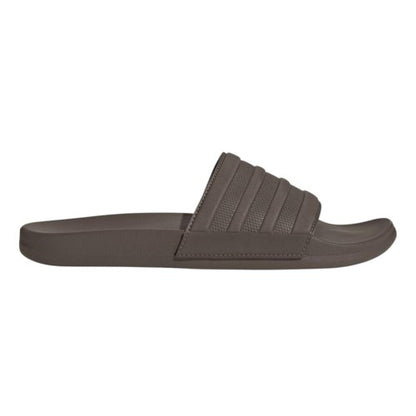 Front - Adidas Mens Adilette Comfort 3 Stripes Flat Slides