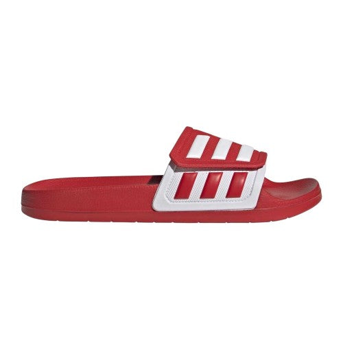 Front - Adidas Womens/Ladies Adilette Triple Stripe Synthetic Slides