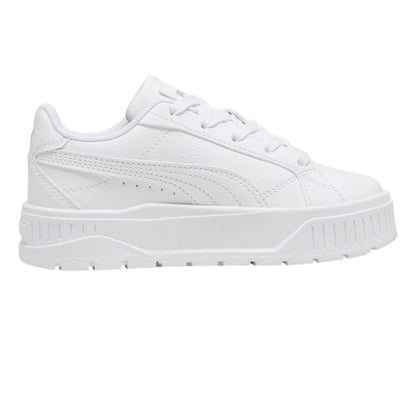 Front - Puma Childrens/Kids Karmen II Leather Platform Trainers
