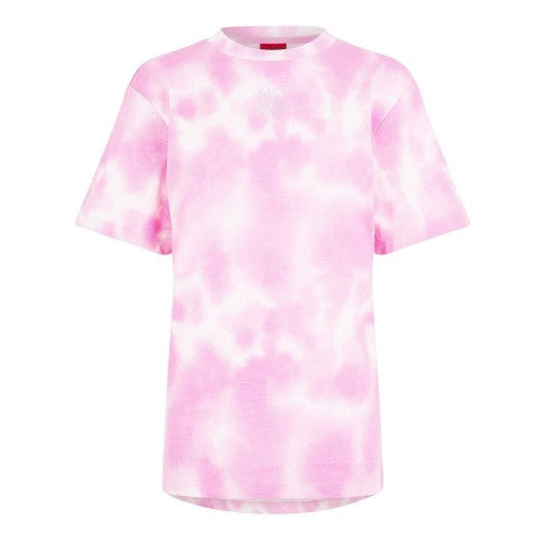 Front - Hugo Womens/Ladies Tie Dye Crew Neck T-Shirt