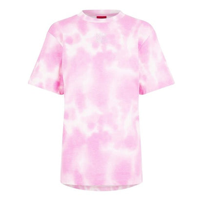 Front - Hugo Womens/Ladies Tie Dye Crew Neck T-Shirt