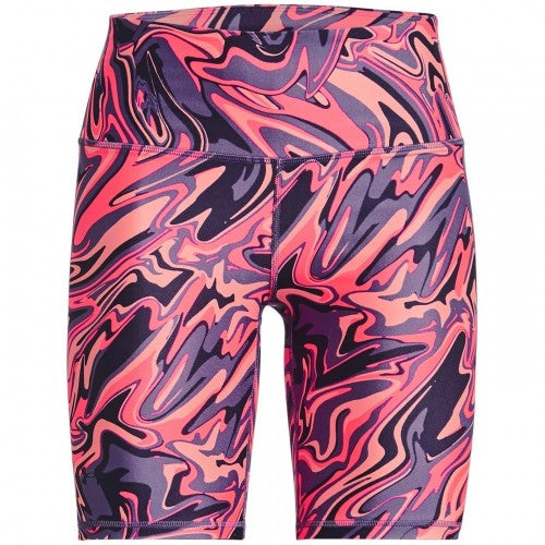 Front - Under Armour Womens/Ladies HeatGear Abstract Marble Cycling Shorts