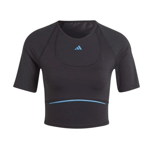 Front - Adidas Womens/Ladies HIIT Heat.Rdy Technology Training Crop T-Shirt