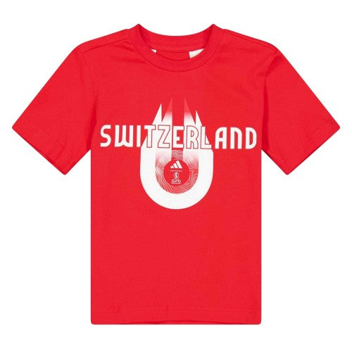 Front - Adidas Childrens/Kids Switzerland Performance T-Shirt
