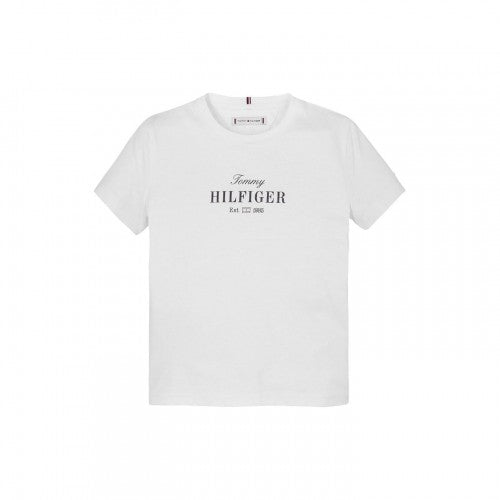Front - Tommy Hilfiger Childrens/Kids Script Regular T-Shirt