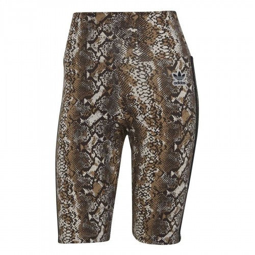Front - Adidas Womens/Ladies Originals Snake Print Cycling Shorts