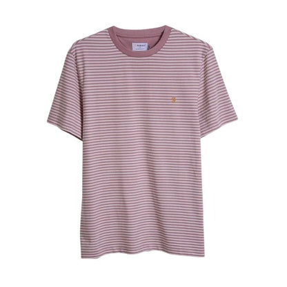 Front - Farah Mens Striped Logo Short-Sleeved T-Shirt