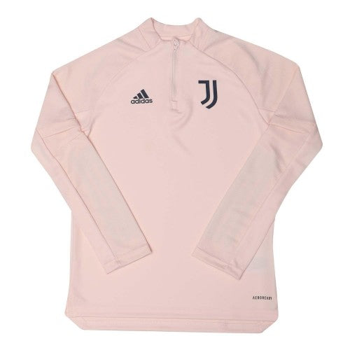Front - Adidas Childrens/Kids 2020/21 Juventus FC Quarter Zip Training Top