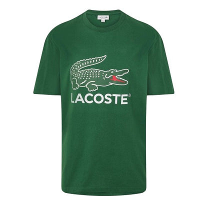 Front - Lacoste Mens Crocodile Print Regular T-Shirt