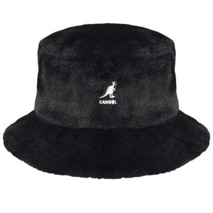 Front - Kangol Faux Fur Bucket Hat