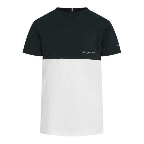 Front - Tommy Hilfiger Childrens/Kids Colour Block T-Shirt & Shorts Set