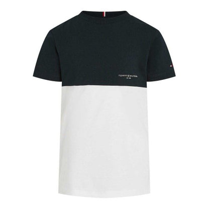 Front - Tommy Hilfiger Childrens/Kids Colour Block T-Shirt & Shorts Set