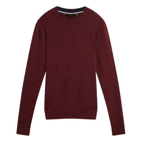 Front - Ted Baker Mens Stitch Knitted Crew Neck Jumper