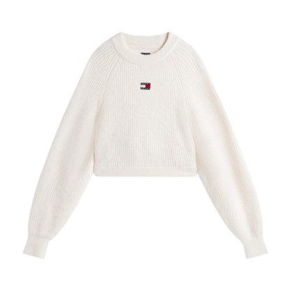 Front - Tommy Jeans Womens/Ladies Badge Raglan Long-Sleeved Sweater Top