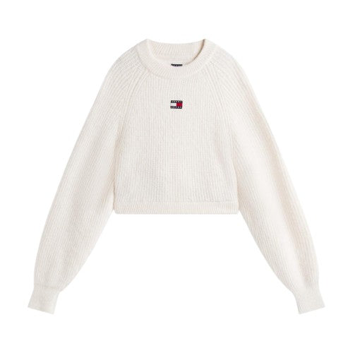 Front - Tommy Jeans Womens/Ladies Badge Raglan Long-Sleeved Sweater Top