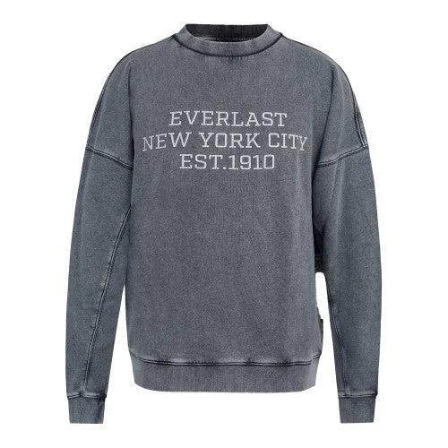 Front - Everlast Mens NYC Lettering Crew Neck Sweatshirt