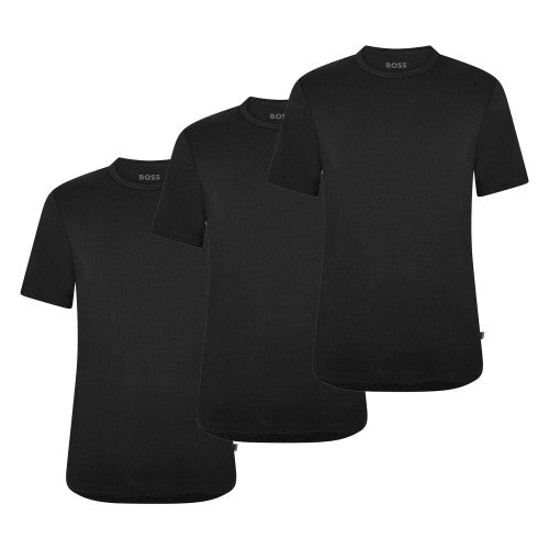 Front - Boss Mens Plain Regular Short-Sleeved T-Shirt (Pack of 3)