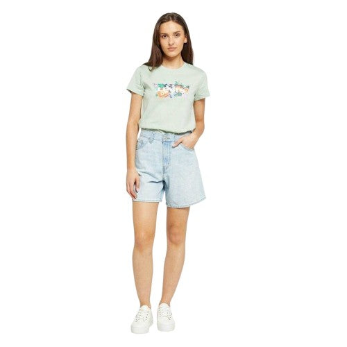 Front - Levis Womens/Ladies Luxury Denim Baggy Shorts