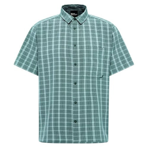 Front - Jack Wolfskin Mens Checked Relaxed Fit T-Shirt