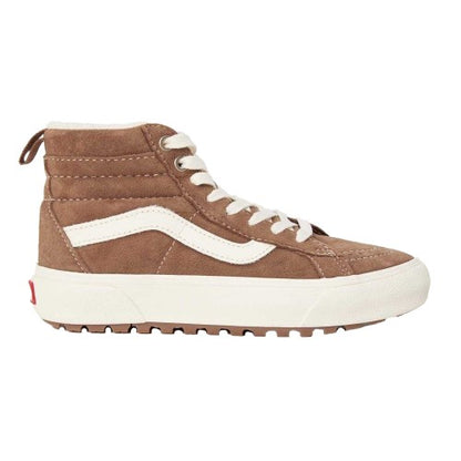 Front - Vans Womens/Ladies Side Stripe Suede High-top Platform High Top Trainers