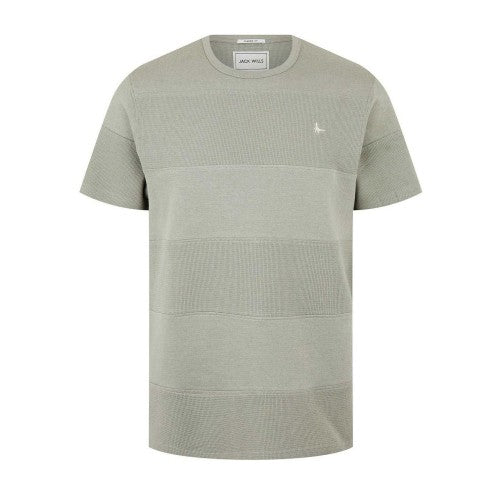 Front - Jack Wills Mens Textured Stripe Crew Neck T-Shirt