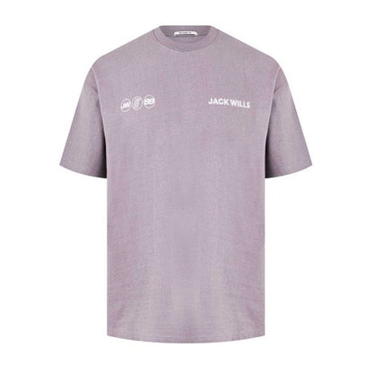 Front - Jack Wills Mens Multi Hit Crew Neck T-Shirt