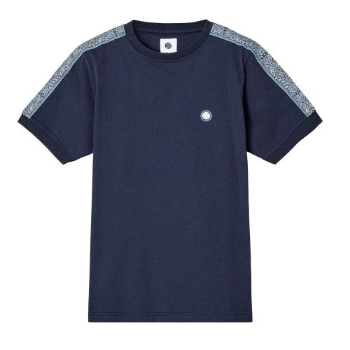 Front - Pretty Green Mens Paisley Taped T-Shirt
