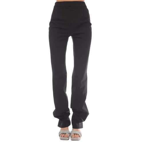 Front - Heron Preston Womens/Ladies Garbardine Stretch Zipped Trousers