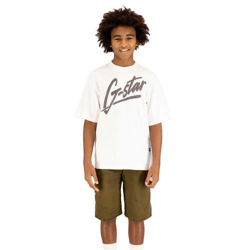 Front - G-Star Childrens/Kids Script Regular T-Shirt