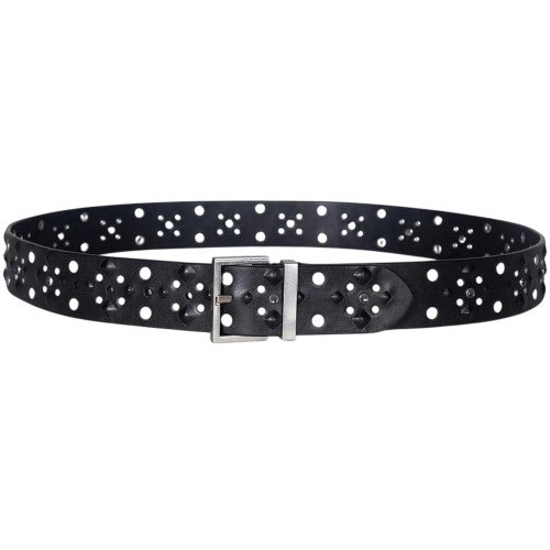 Front - AllSaints Studded Leather Belt