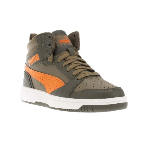 Front - Puma Childrens/Kids Rebound V6 Mid Cut Trainers