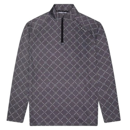 Front - Ellesse Mens Chieso Half Zip Relaxed Fit Golf Fleece Top