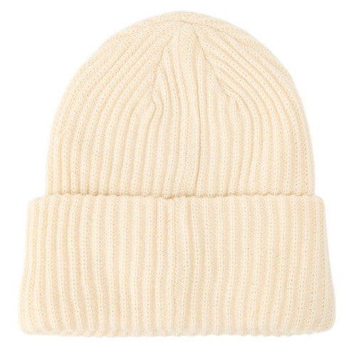 Front - Pieces Womens/Ladies Ribbed Beanie