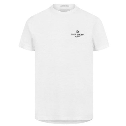 Front - Jack Wills Mens Reverse Printed Logo T-Shirt