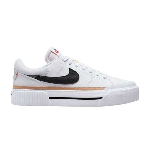 Front - Nike Womens/Ladies Court Legacy Leather Platform Shoes
