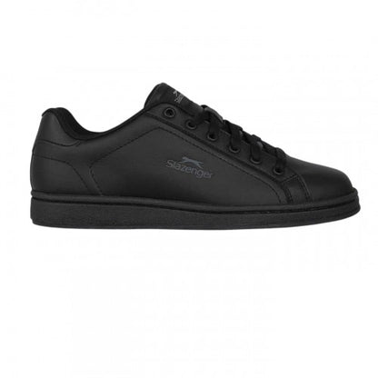 Front - Slazenger Childrens/Kids Ash Leather Flat Trainers