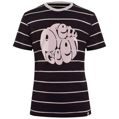 Front - Pretty Green Mens Striped Logo T-Shirt