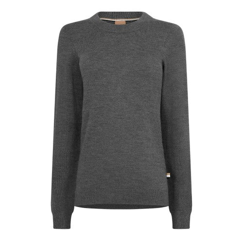 Front - Boss Womens/Ladies Fegano Fine Knit Long-Sleeved T-Shirt