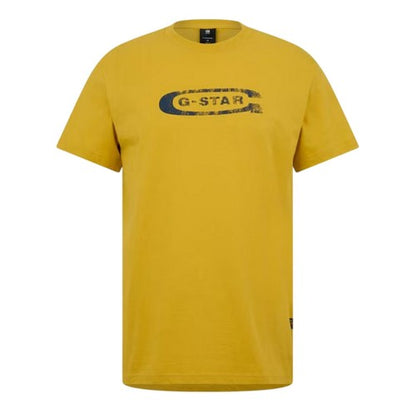 Front - G-Star Mens Distressed Logo Regular T-Shirt