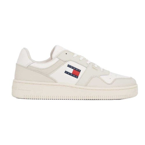 Front - Tommy Jeans Mens Leather Basketball Cupsole Trainers